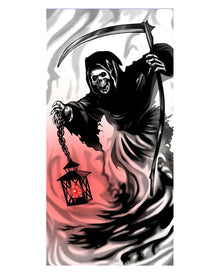 Grim Reaper Türfolie mit LED Licht