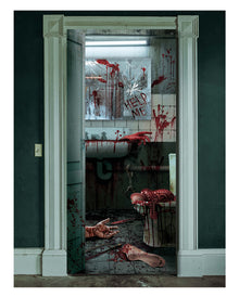 Türdeko Serienkiller im Badezimmer 80x180cm