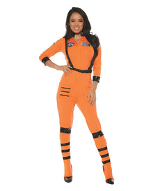 Sexy Astronaut Woman Costume Orange