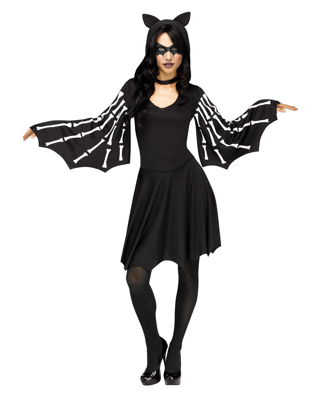 Skelett Fledermaus Kostüm-Kleid