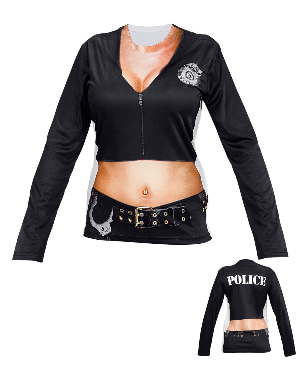 Sexy Cop-Lady Kostümshirt