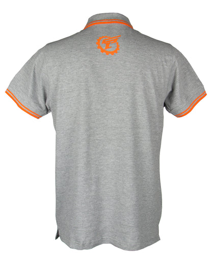 Shockers Lasertag Männer Poloshirt grau-orange