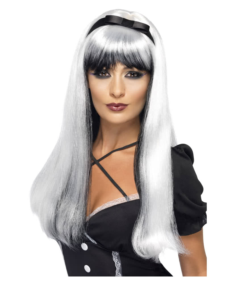 Cosplay Witch Wig Silver/black