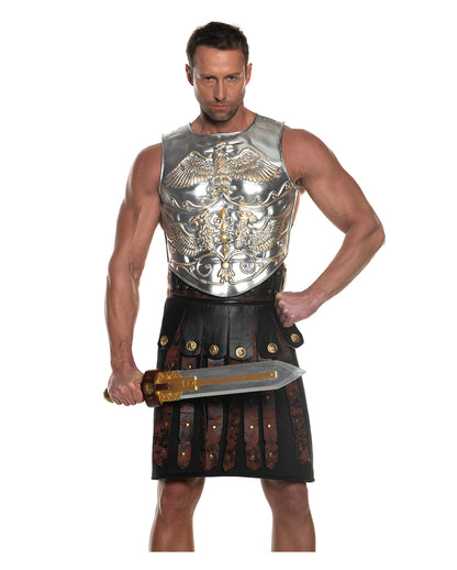Gladiator Brustplatte Silber