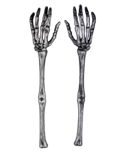 Silberne Skeletthände als Vorlegebesteck 2 St.