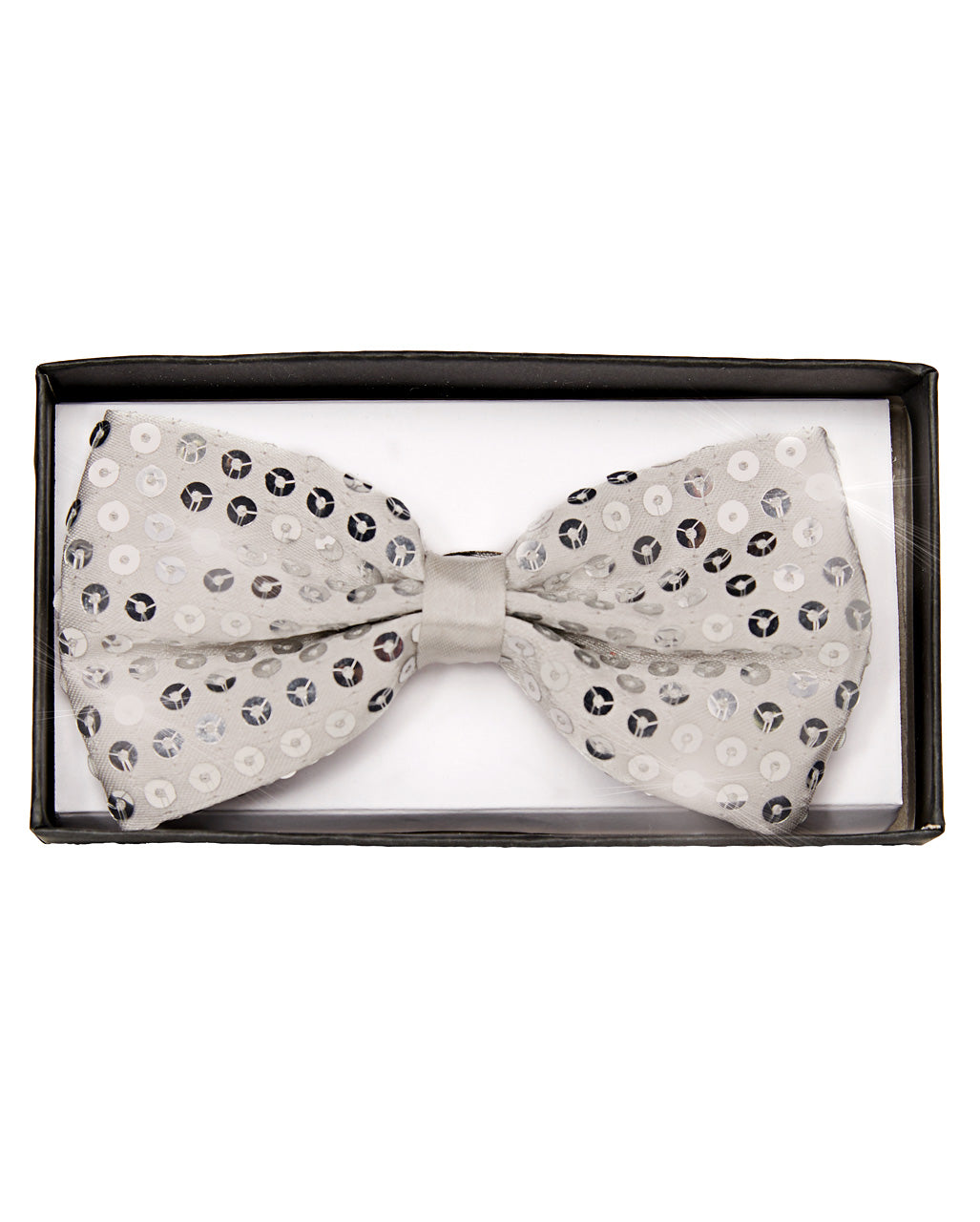 Pailletten Fliege Deluxe silber