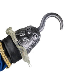 Silberne Piratenhand mit Totenschädel Verzierung