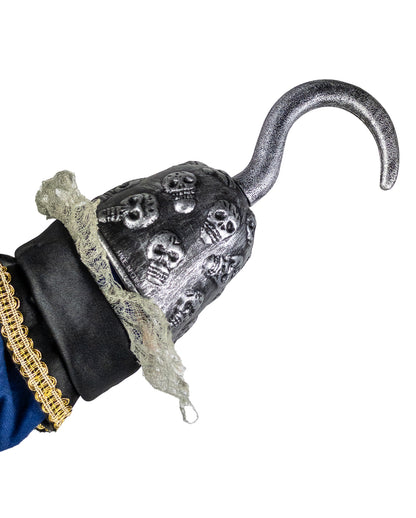 Silberne Piratenhand mit Totenschädel Verzierung