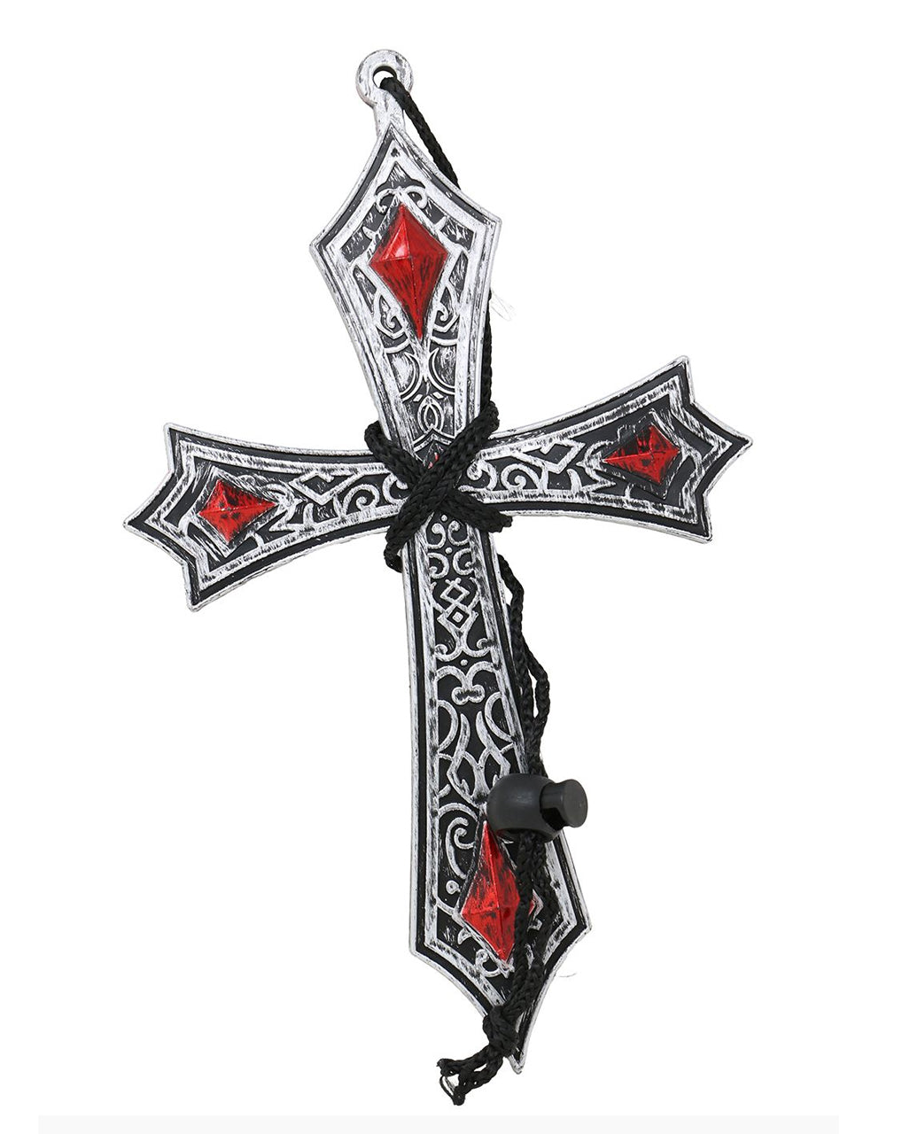 Gothic Kreuz als Kostümkette silber