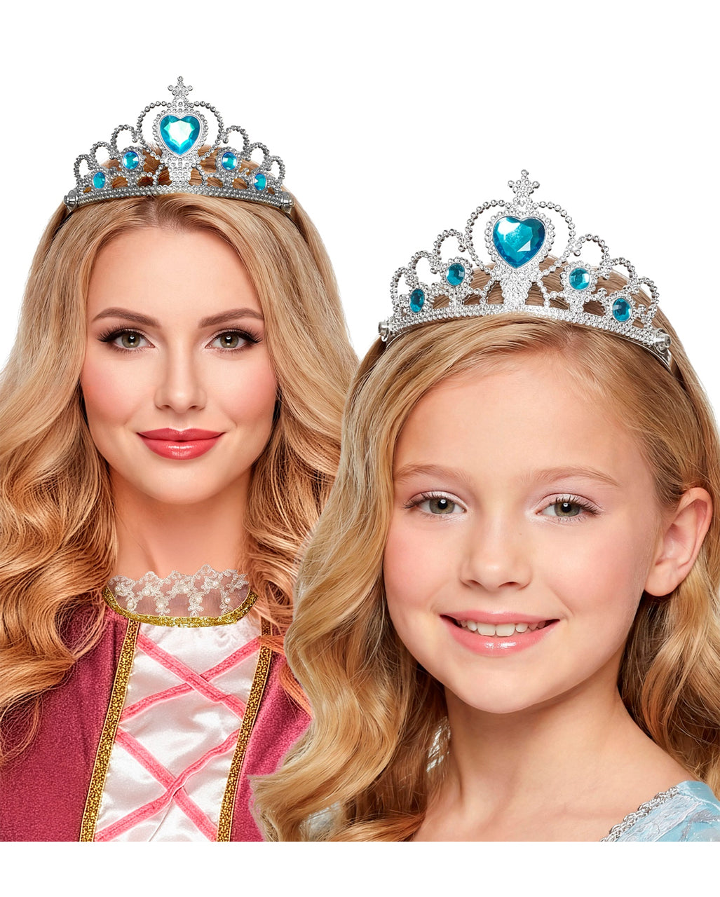 Silver Princess Tiara With Turquoise Stones