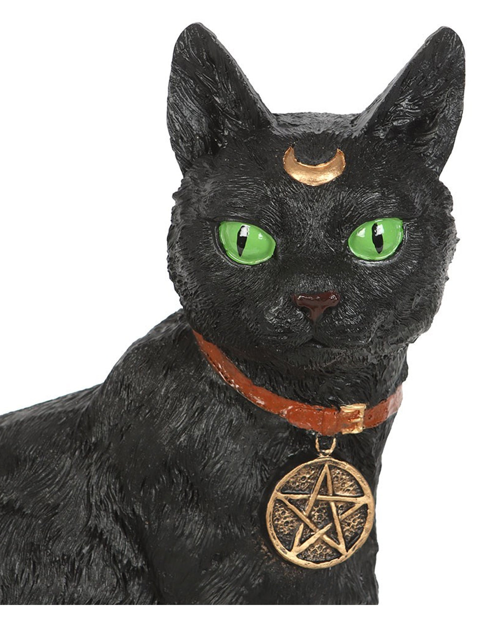 Katze mit Halbmond sitzend 29cm