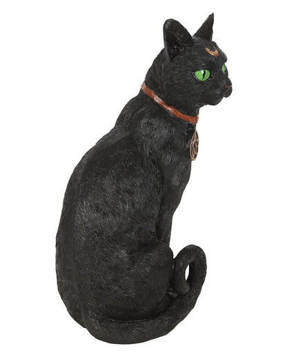 Katze mit Halbmond sitzend 29cm