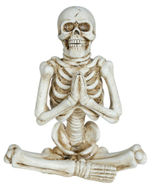 Sitzendes Skelett in Yoga Position 19cm
