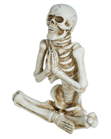 Sitzendes Skelett in Yoga Position 19cm