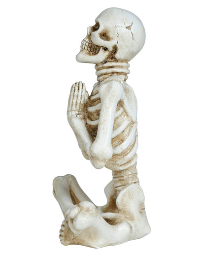 Sitzendes Skelett in Yoga Position 19cm