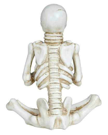 Sitzendes Skelett in Yoga Position 19cm