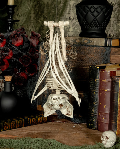 Skelett Fledermaus mit aufklappbaren Flügeln 27cm