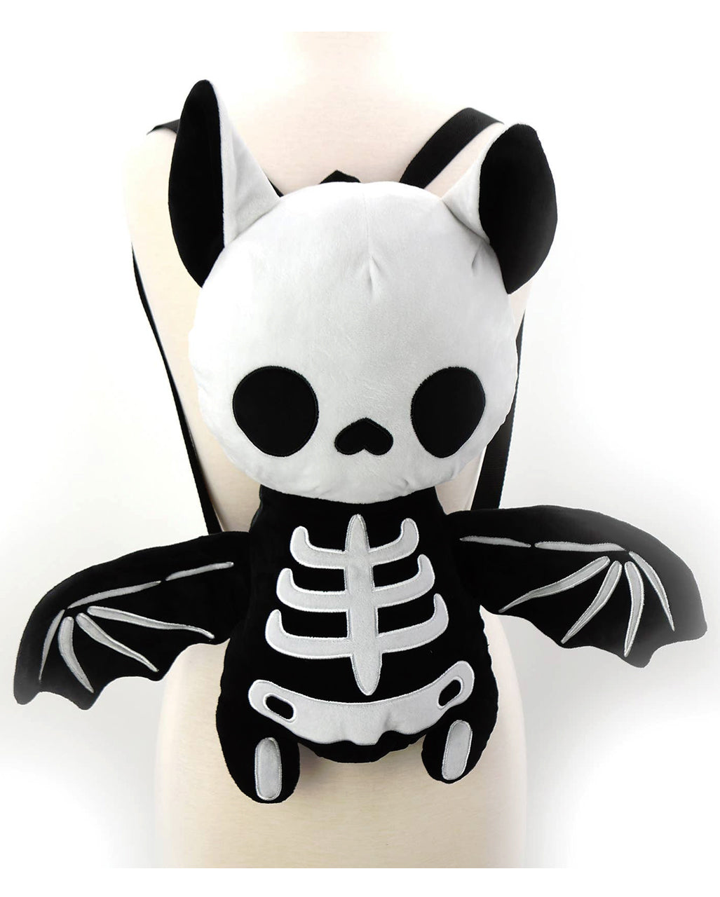 Plüsch Rucksack Skelett Fledermaus