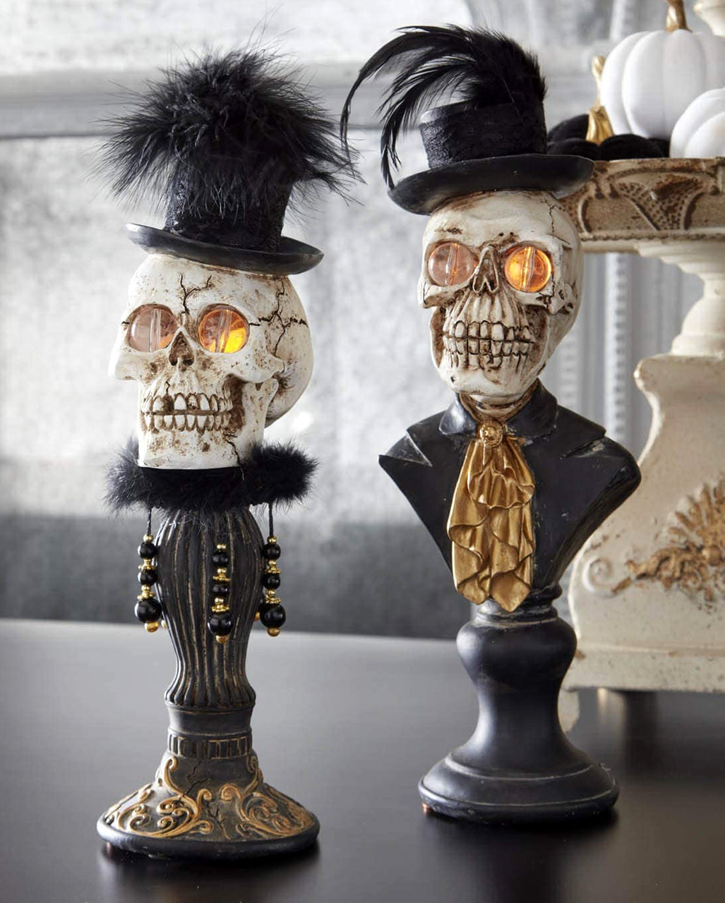 Mr. Skelett Halloween Büste mit LED Augen 45cm