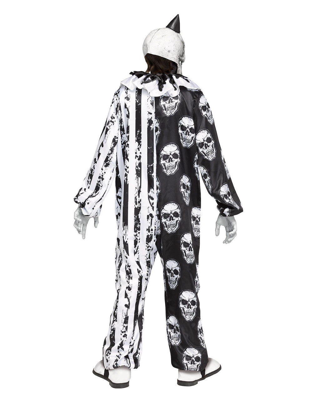 Totenkopf Horrorclown Kinder Kostüm mit Maske