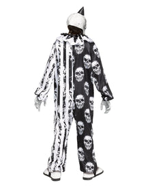 Totenkopf Horrorclown Kinder Kostüm mit Maske