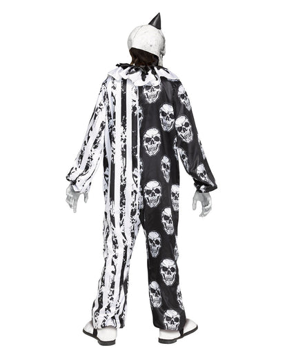 Totenkopf Horrorclown Kinder Kostüm mit Maske
