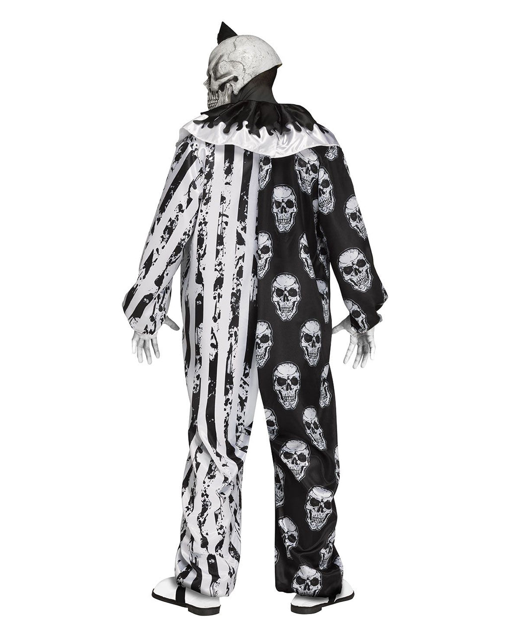 Totenkopf Horrorclown Kostüm mit Maske