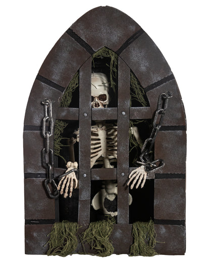 Skelett im Gefängnis Animatronic 31cm