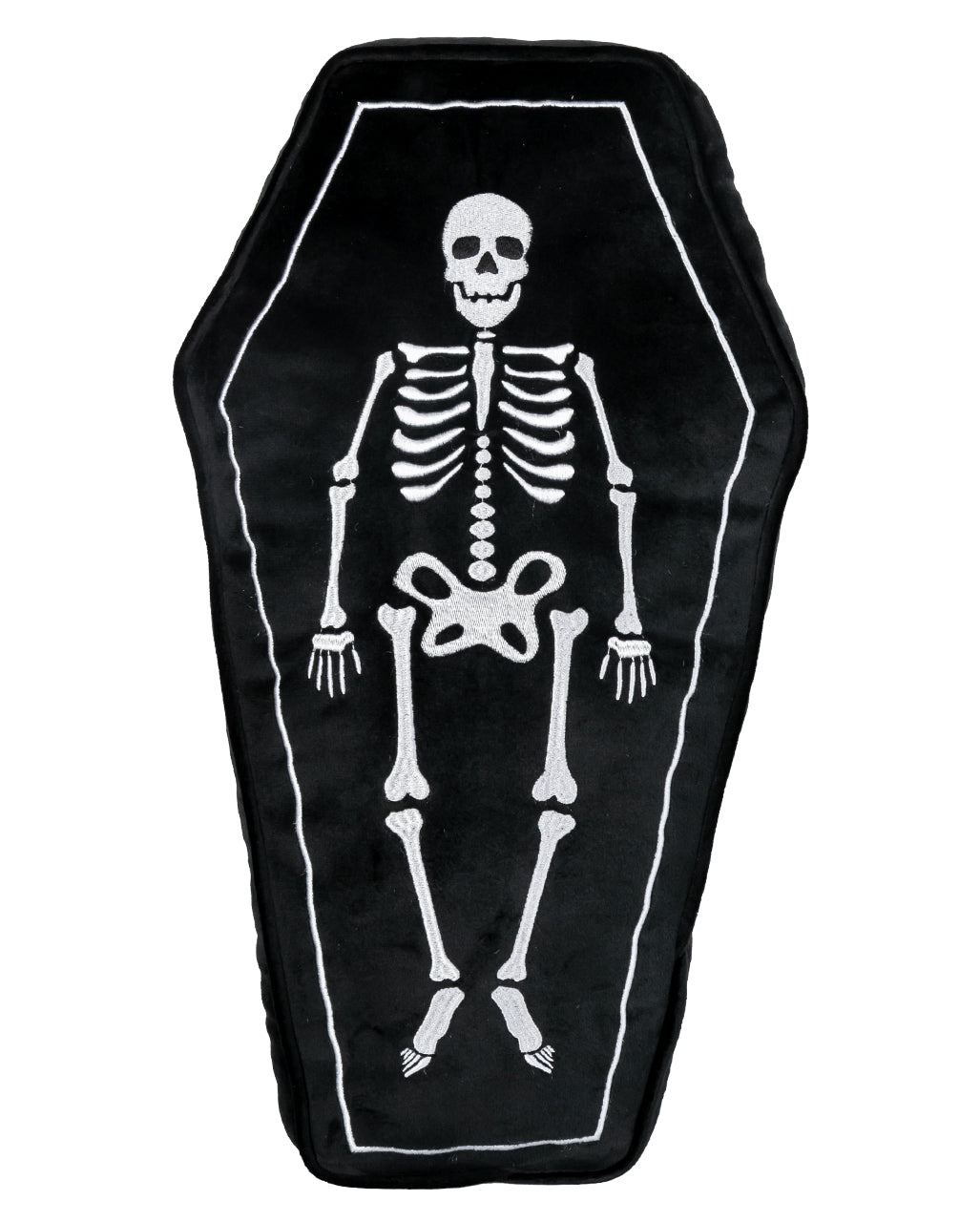 Skelett im Sarg Zierkissen 51cm