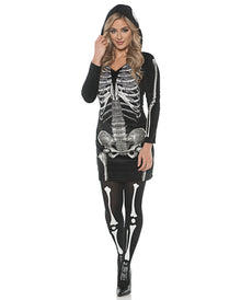 Kapuzenkleid Skelett