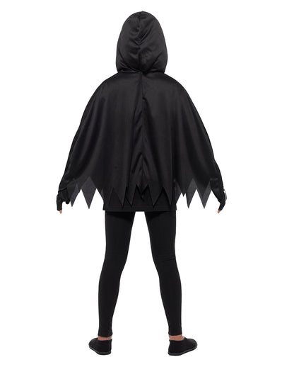 Kinder Poncho Skelett mit Handschuhe