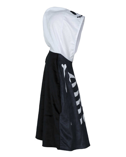 Skelett Kostüm Poncho mit Kapuze für Kleinkinder