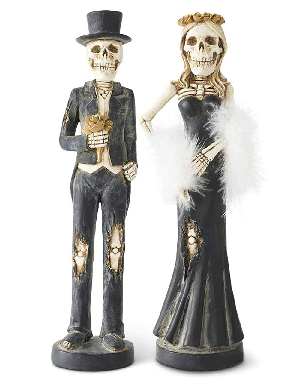 Skelett Mr & Mrs Kerzenständer 35cm