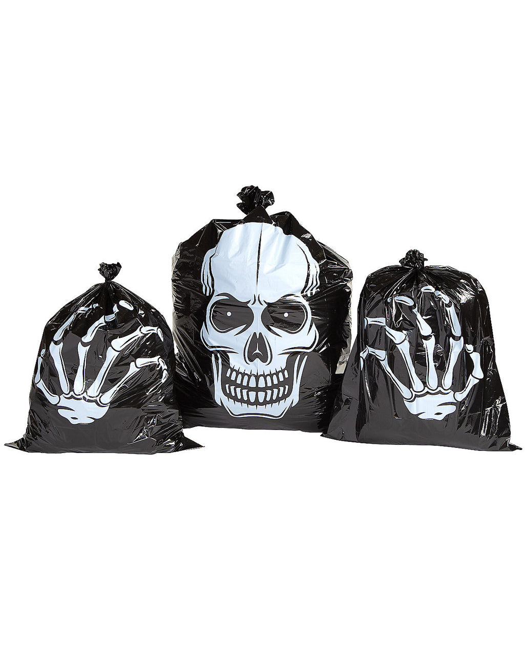 3 Skelett Laubsäcke