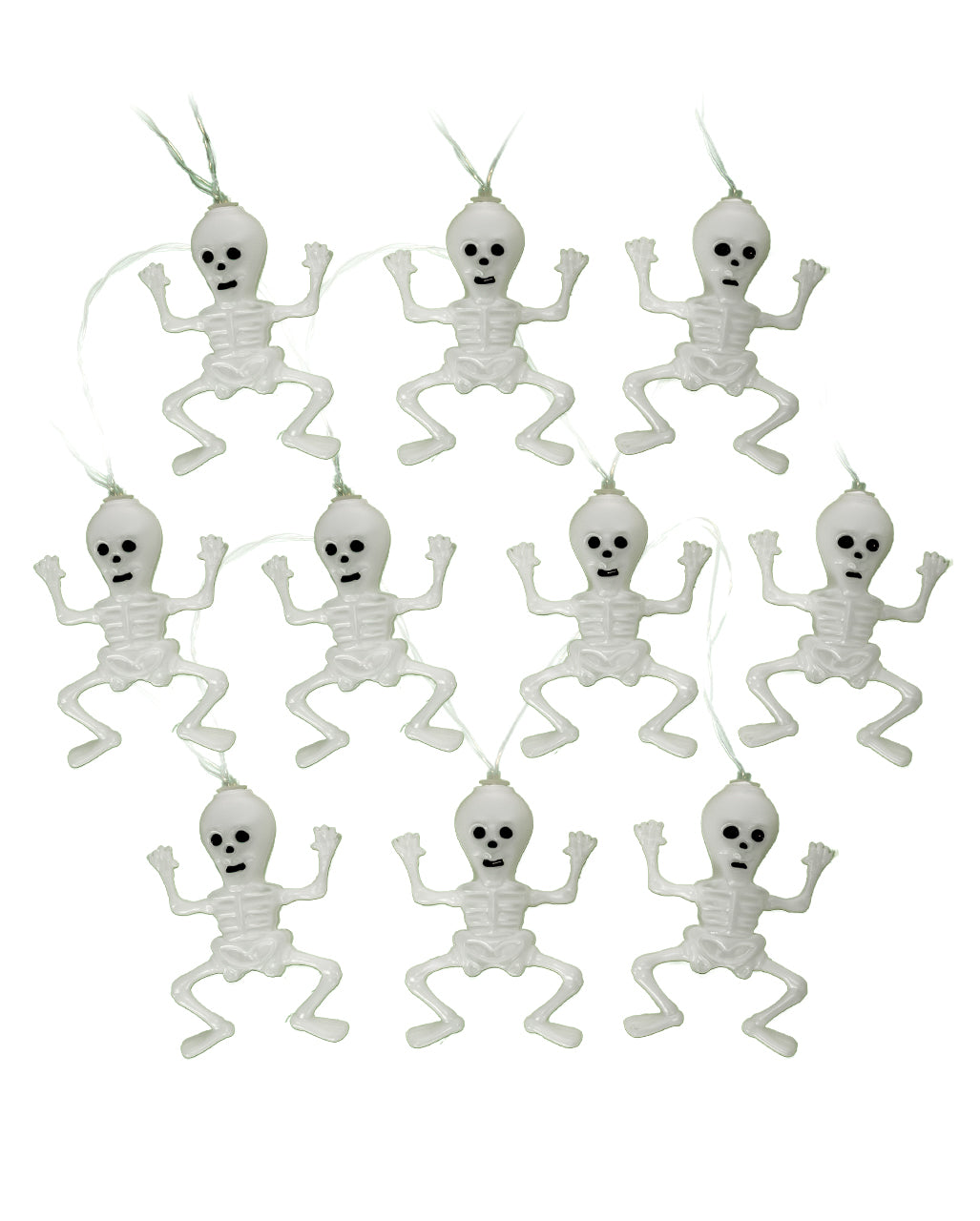 Skelett Lichterkette mit 10 LEDs