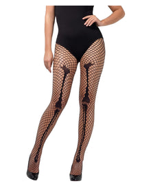 Schwarze Skelett Netz Strumpfhose