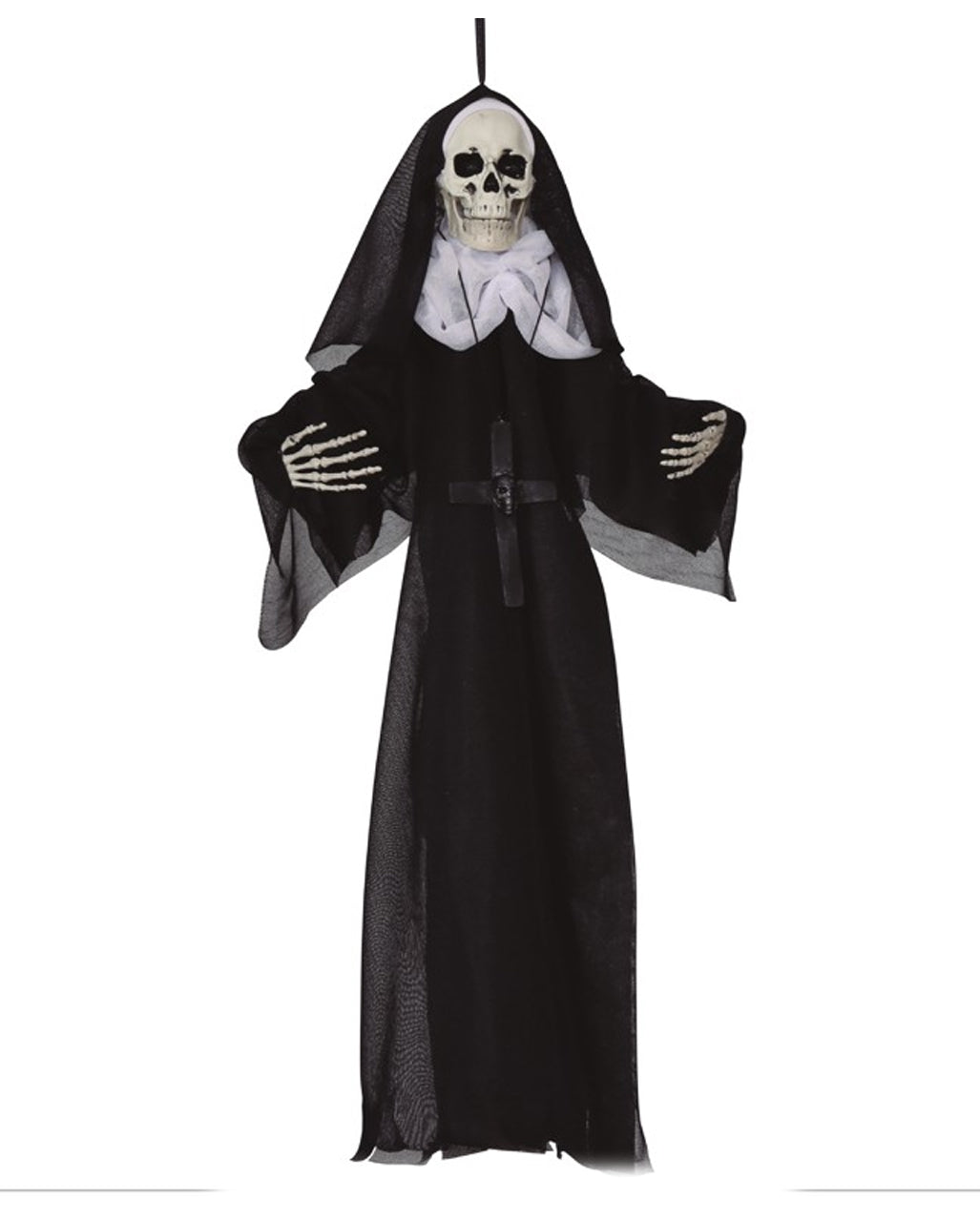 Nonne als Skelett Hängefigur