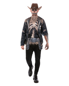 Skelett Cowboy Kostüm für Herren