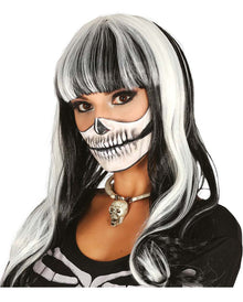 Skull Perücke schwarz-weiß