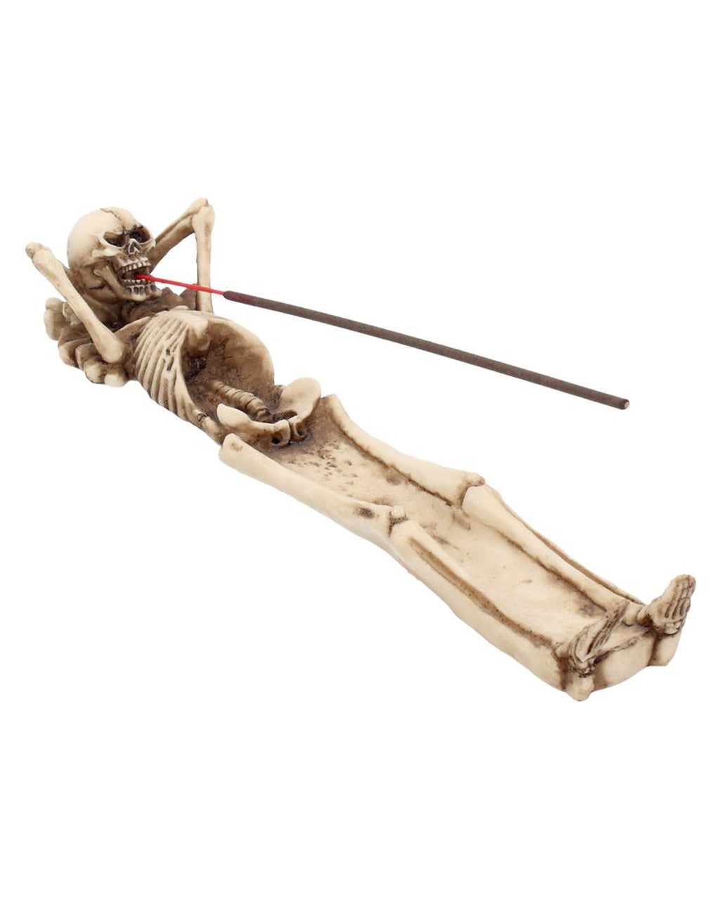 Knochenskelett Räucherstäbchenhalter 27cm
