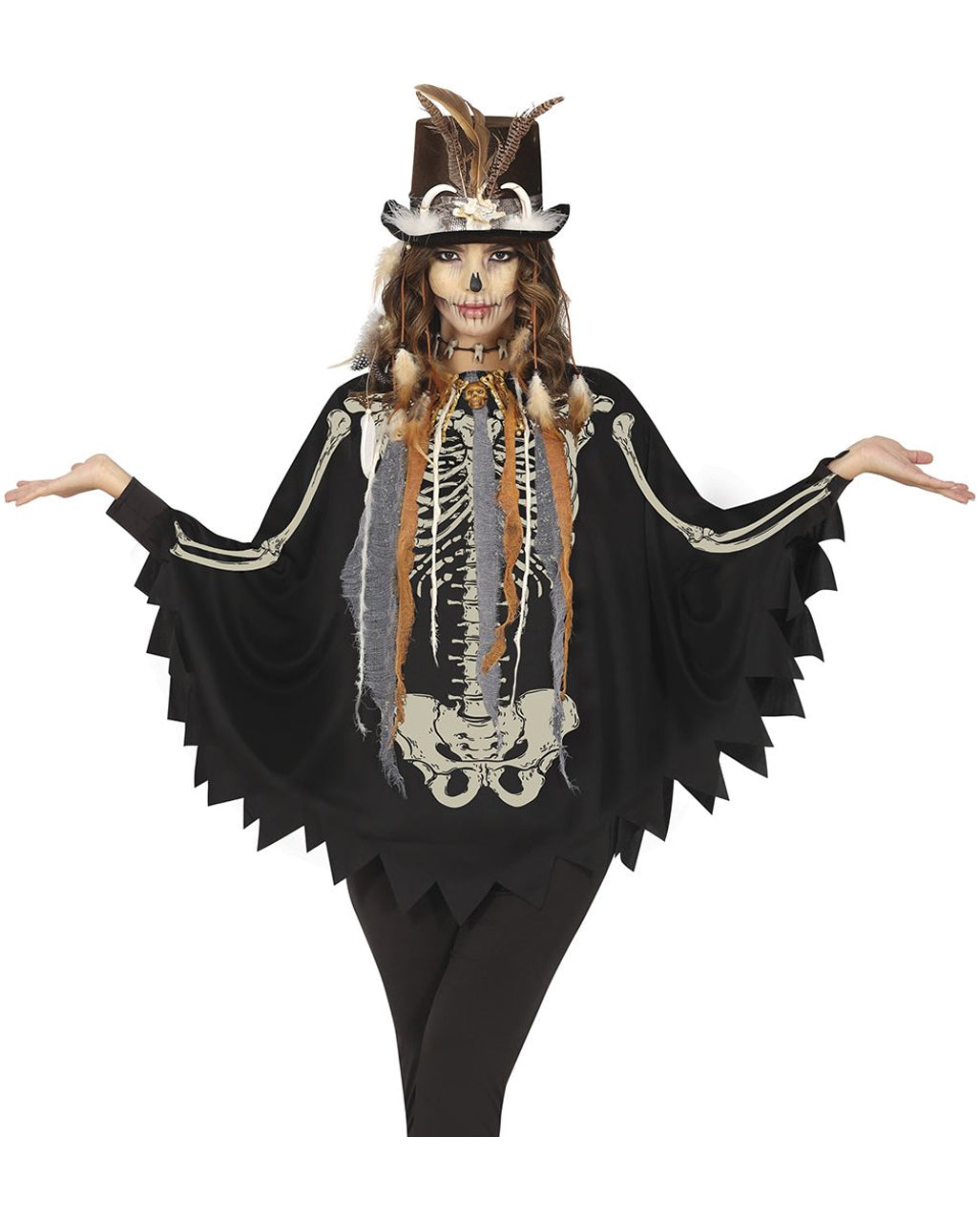 Voodoo Skelett Poncho