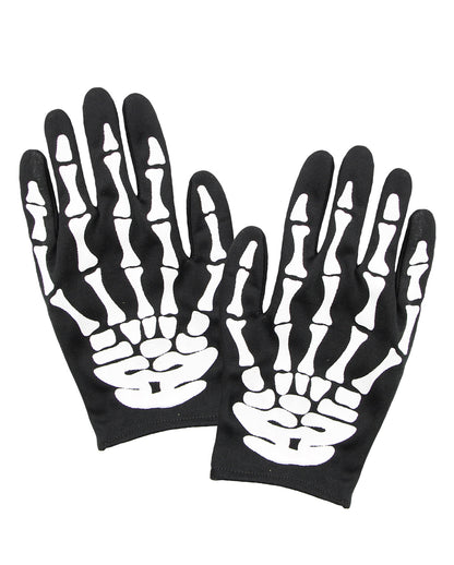 Kostümhandschuhe mit Skeletthand