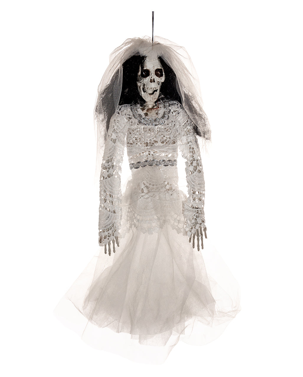 Skelettbraut im Hochzeitskleid Hängefigur 40cm
