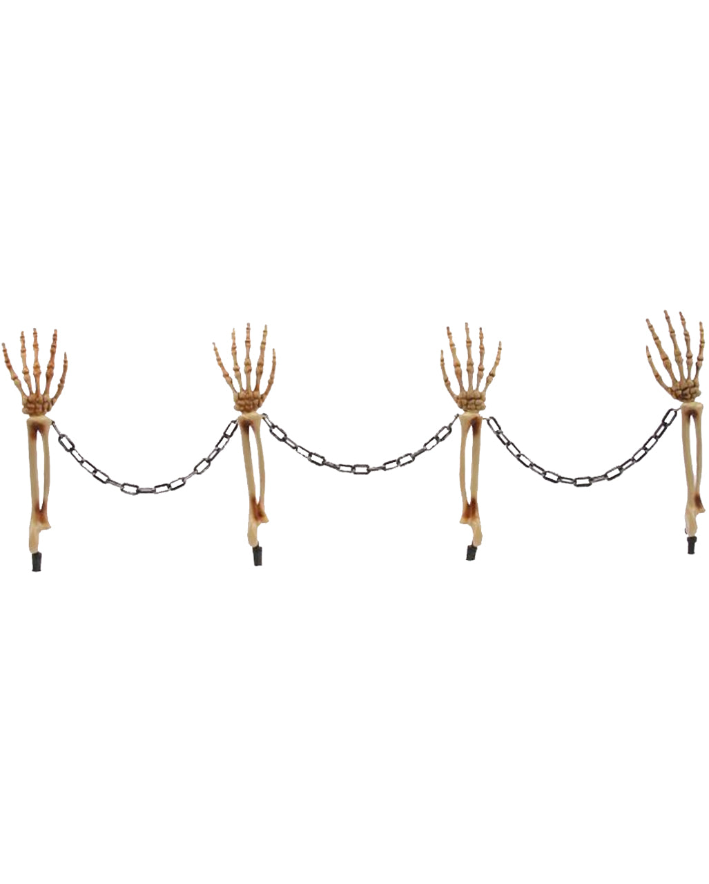 Skelett Hände mit Kette Gartenstecker