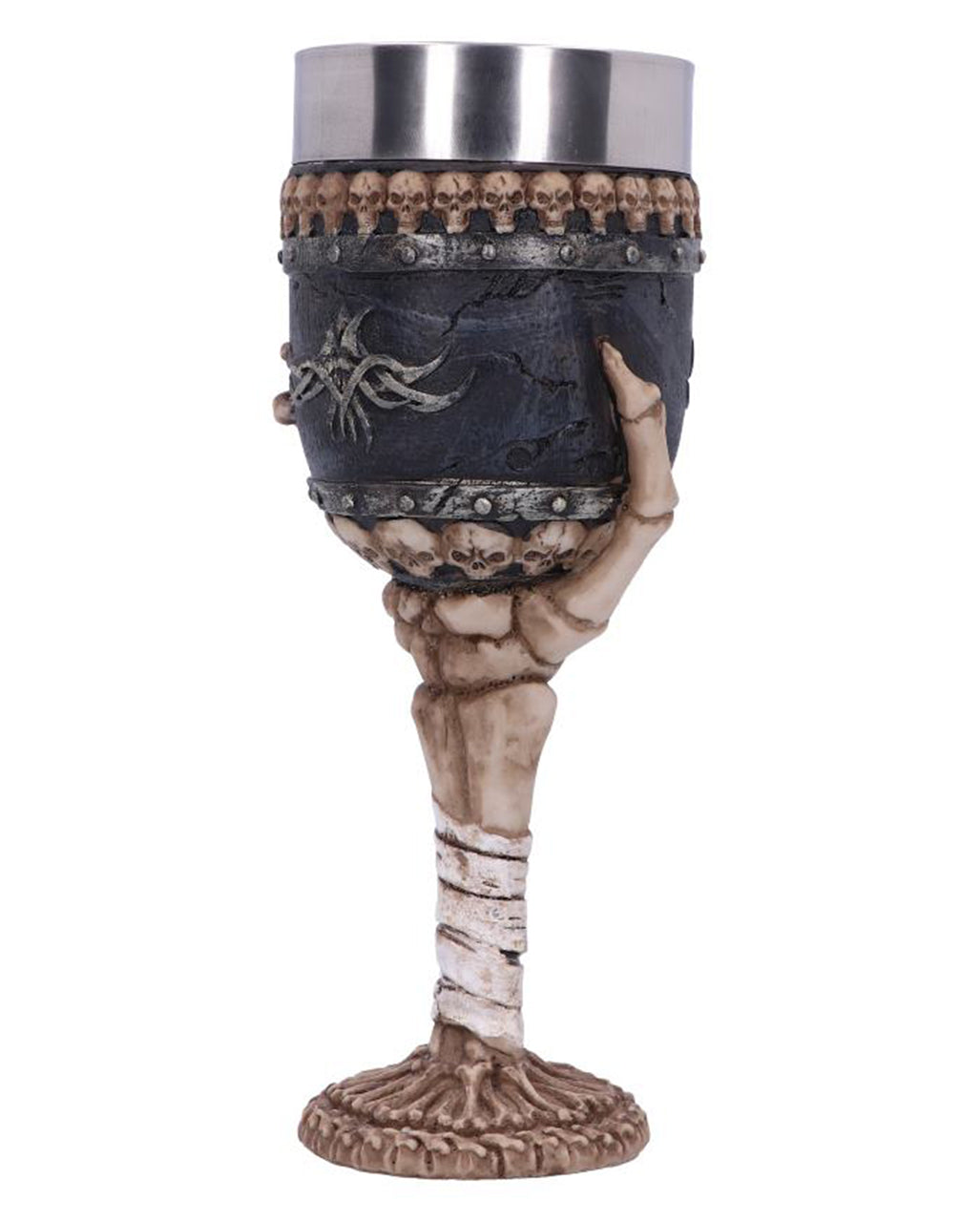 "Bitter Taste" Kelch mit Skeletthand 19cm