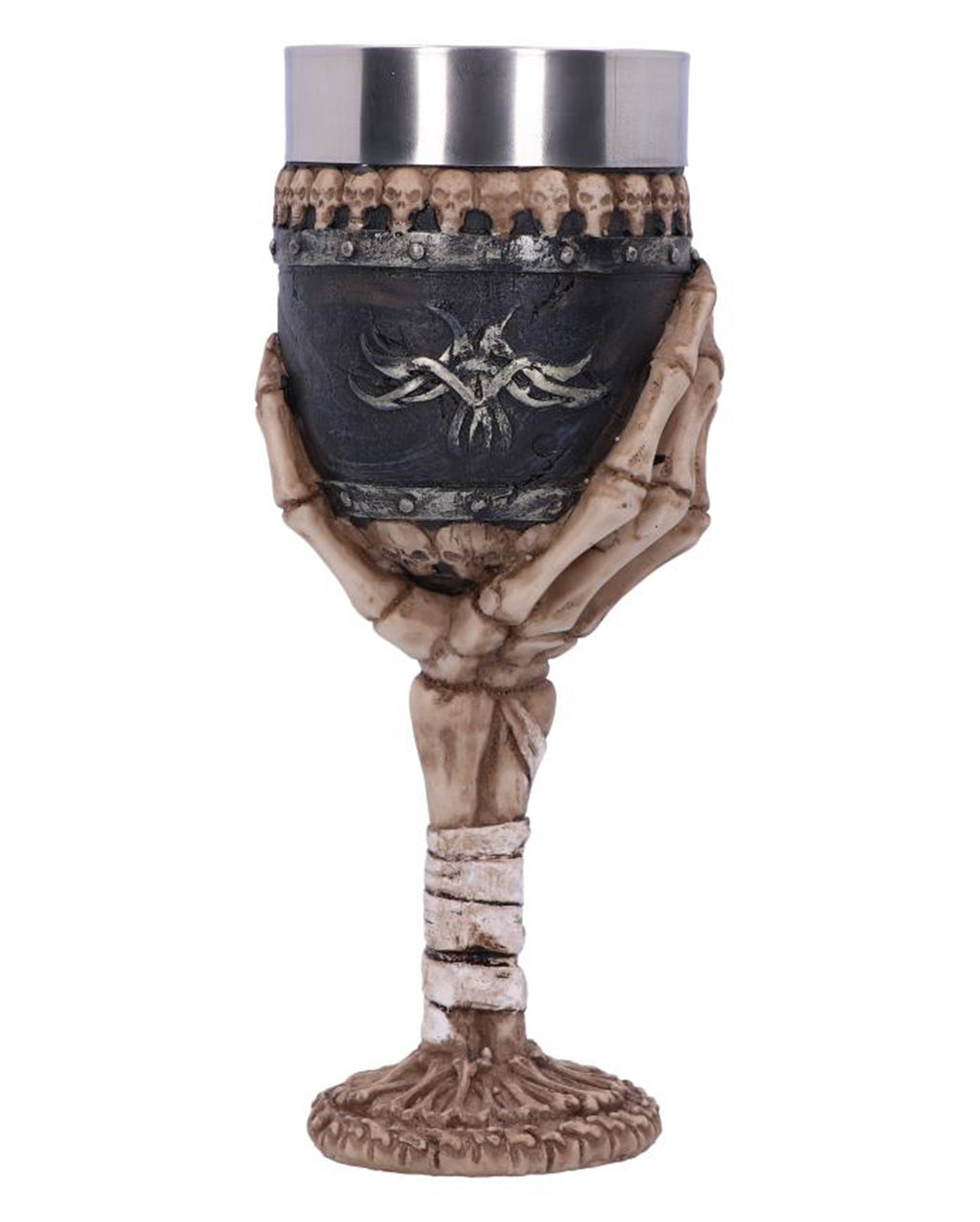 "Bitter Taste" Kelch mit Skeletthand 19cm