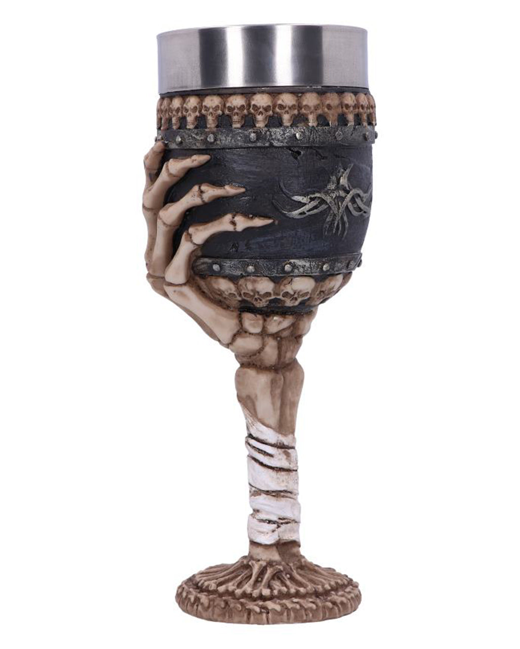 "Bitter Taste" Kelch mit Skeletthand 19cm