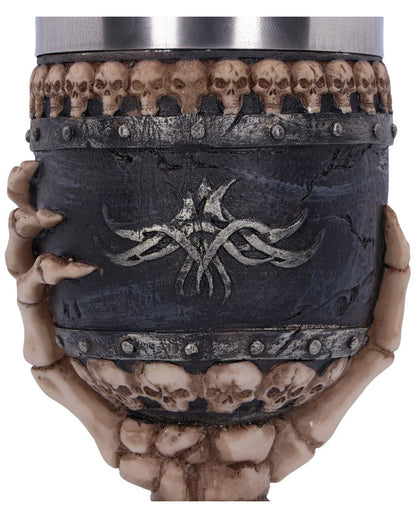 "Bitter Taste" Kelch mit Skeletthand 19cm