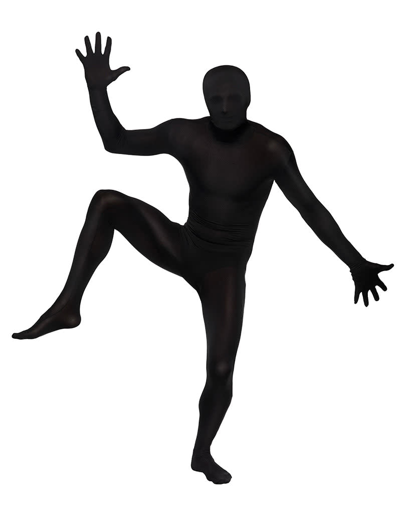Second Skin Suit mit Gürteltasche in Schwarz