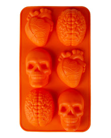 Skull, Gehirn & Herz Back & Eiswürfelform